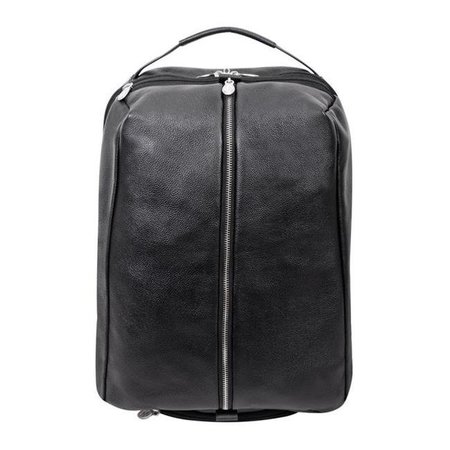 MCKLEINUSA McKlein USA 18885 17 in. U Series South Shore Leather Carry-All Laptop & Tablet Overnight Backpack; Black 18885